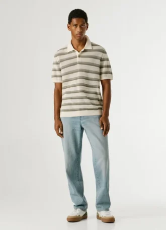 Polo in maglia a righe