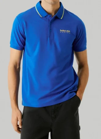 Polo in piqué con logo stampato