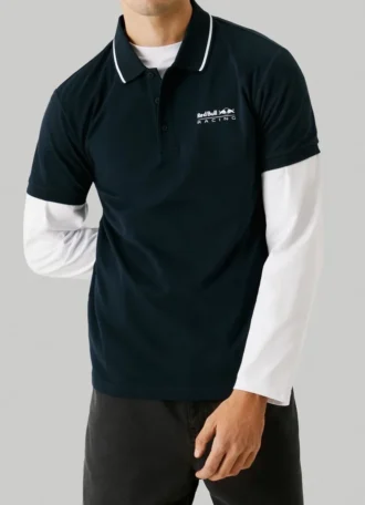 Polo in piqué con logo stampato