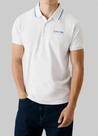 Polo in piqué con logo stampato