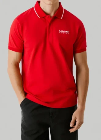 Polo in piqué con logo stampato