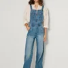 Salopette lunga in denim dalla vestibilità regolare Salopette lunga in denim dalla vestibilità regolare