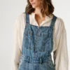 Salopette lunga in denim dalla vestibilità regolare Salopette lunga in denim dalla vestibilità regolare