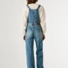 Salopette lunga in denim dalla vestibilità regolare Salopette lunga in denim dalla vestibilità regolare