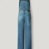 Salopette lunga in denim dalla vestibilità regolare Salopette lunga in denim dalla vestibilità regolare