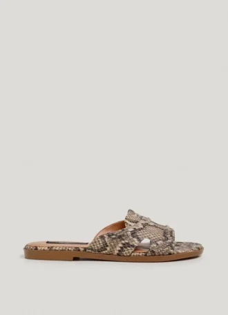 Sandali con stampa animalier