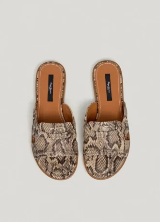 Sandali con stampa animalier