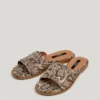Sandali con stampa animalier