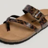 Sandali con stampa animalier e fibbia Sandali con stampa animalier e fibbia