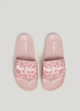 Sandali infradito con stampa animalier