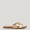 Sandali piatti metallizzati