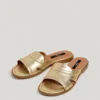Sandali piatti metallizzati