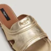 Sandali piatti metallizzati
