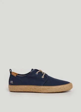 Scarpe Blucher con dettagli in juta