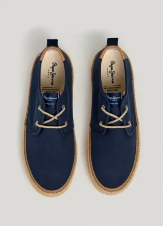Scarpe Blucher con dettagli in juta