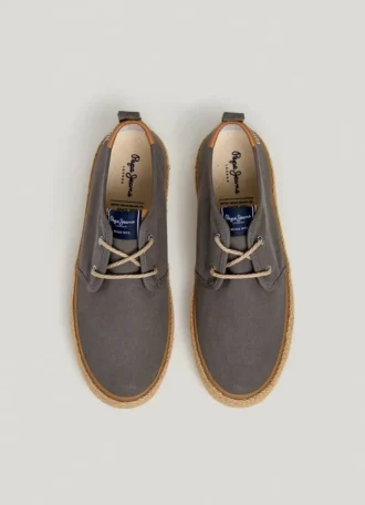 Scarpe Blucher con dettagli in juta