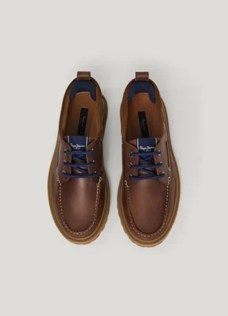 Scarpe da barca in pelle