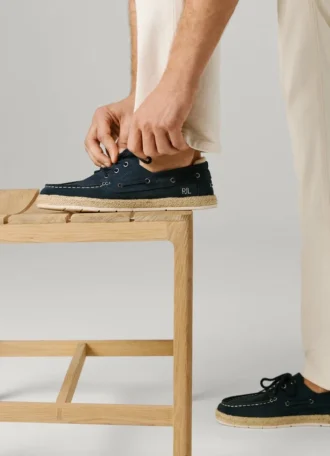 Scarpe da barca in pelle scamosciata