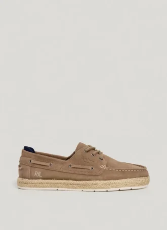Scarpe da barca in pelle scamosciata