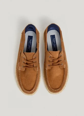 Scarpe da barca in pelle scamosciata