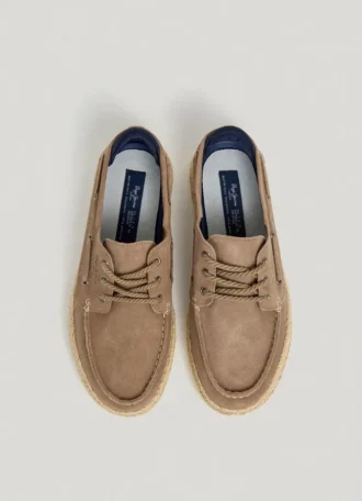 Scarpe da barca in pelle scamosciata