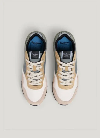 Scarpe da ginnastica in pelle con dettagli in pelle scamosciata – Londra Scarpe da ginnastica in pelle con dettagli in pelle scamosciata – Londra