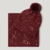 Set cappello e sciarpa con paillettes Set cappello e sciarpa con paillettes