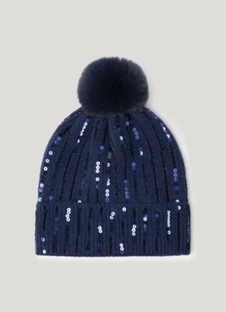 Set cappello e sciarpa con paillettes