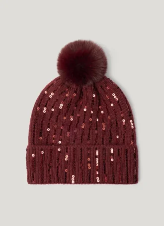 Set cappello e sciarpa con paillettes