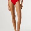 Slip bikini con logo stampato