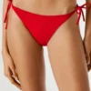 Slip bikini con logo stampato