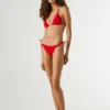 Slip bikini con logo stampato