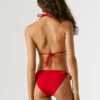 Slip bikini con logo stampato