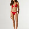 Slip bikini con logo stampato