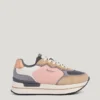 Sneakers con plateau combinato