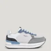 Sneakers con plateau combinato