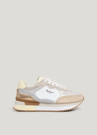 Sneakers con plateau combinato