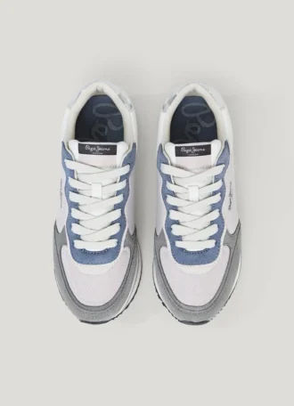 Sneakers con plateau combinato