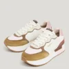 Sneakers con plateau combinato