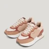 Sneakers con plateau combinato