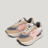 Sneakers con plateau combinato