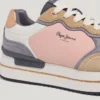 Sneakers con plateau combinato