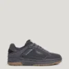 Sneakers con suola a cono in pelle scamosciata