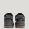 Sneakers con suola a cono in pelle scamosciata
