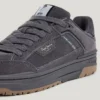 Sneakers con suola a cono in pelle scamosciata