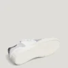 Sneakers in pelle con dettagli glitterati Sneakers in pelle con dettagli glitterati