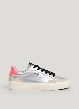 Sneakers metallizzate con dettagli glitterati
