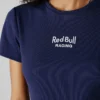 T-shirt a costine con logo ricamato T-shirt a costine con logo ricamato