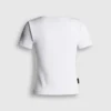 T-shirt a costine con logo ricamato T-shirt a costine con logo ricamato