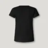 T-shirt a costine con logo ricamato T-shirt a costine con logo ricamato